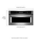 Four à micro-ondes encastré avec cuisson à convection - 1000 watts - 27 po KitchenAid® KMBP107ESS