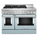 Cuisinière commerciale intelligente au gaz KitchenAid® avec plaque chauffante, 48 po KFGC558JMB