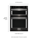 Four encastré combiné avec convection véritable evenheattm (four inférieur) - 30 po KitchenAid® KOCE500EBS