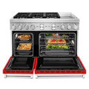 Cuisinière commerciale intelligente bicombustible KitchenAid® avec plaque chauffante, 48 po KFDC558JPA