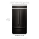 Réfrigérateur encastré à portes françaises en inox avec design intérieur platine et fini printshieldtm - 24.2 pi cu - 42 po KitchenAid® KBFN502EBS
