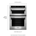 Four encastré combiné avec convection véritable evenheattm (four inférieur) - 30 po KitchenAid® KOCE500ESS