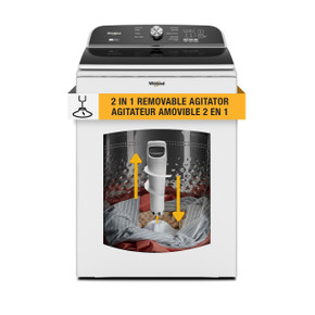 Laveuse à chargement vertical Whirlpool® avec agitateur amovible de 6.0-6.1 pi cu WTW6157PW