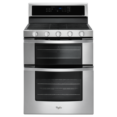 Cuisinière au gaz à four double avec brûleur ovale central - 6 pi cu Whirlpool® WGG745S0FS