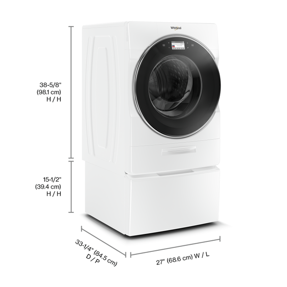 Laveuse à chargement frontal intelligente avec très grand distributeur de détergent load & gotm - 5.8 pi cu c.e.i. Whirlpool® WFW9620HW