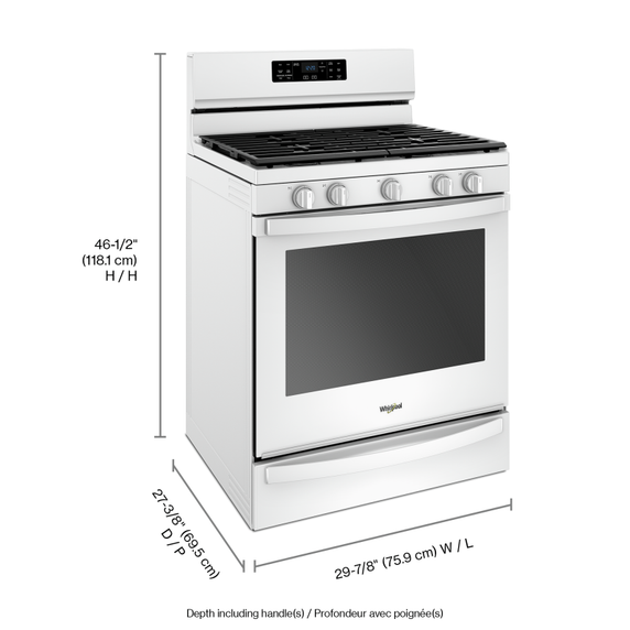 Cuisinière au gaz non encastrée avec technologie frozen baketm - 5.8 pi cu Whirlpool® WFG775H0HW