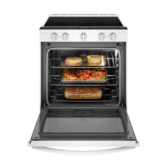 Whirlpool® Cuisinière coulissante électrique intelligente 6.4 pi cu, avec friture à air une fois connectée YWEE750H0HW