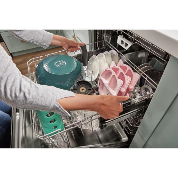 Lave-vaisselle silencieux résistant aux traces de doigts avec 3e panier et grande capacité Whirlpool® WDTA80SAKZ
