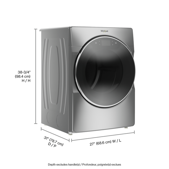 Sécheuse au gaz à chargement frontal intelligente - 7.4 pi cu Whirlpool® WGD9620HC