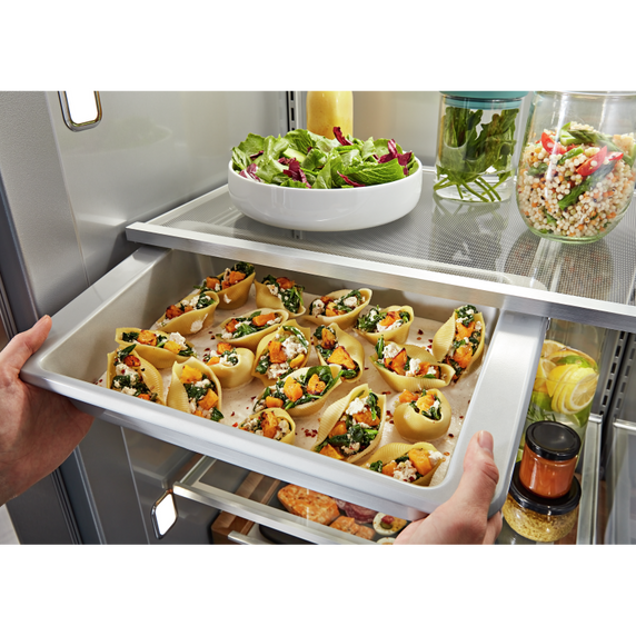 Réfrigérateur encastré côte à côte avec distributeur - 48 po - 29.4 pi cu KitchenAid® KBSD702MSS