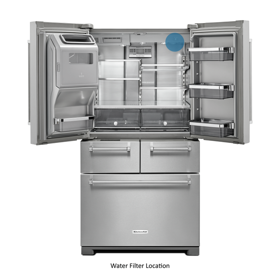 Réfrigérateur non encastré à portes multiples avec intérieur platine - 25.8 pi cu - 36 po KitchenAid® KRMF706ESS