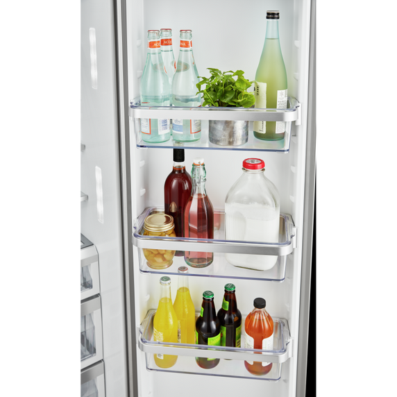 Réfrigérateur côte à côte à profondeur de comptoir avec distributeur extérieur d’eau et de glaçons - 19.9 pi cu - 36 po KitchenAid® KRSC700HPS
