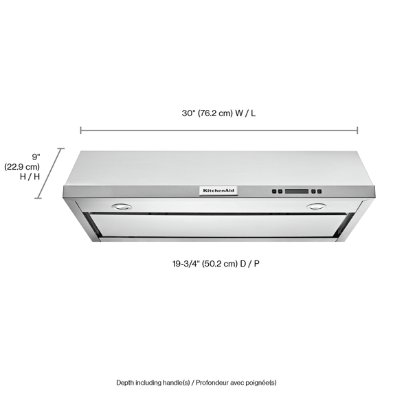 Hotte sous-le-placard avec système à 4 vitesses - 36 po KitchenAid® KVUB600DSS