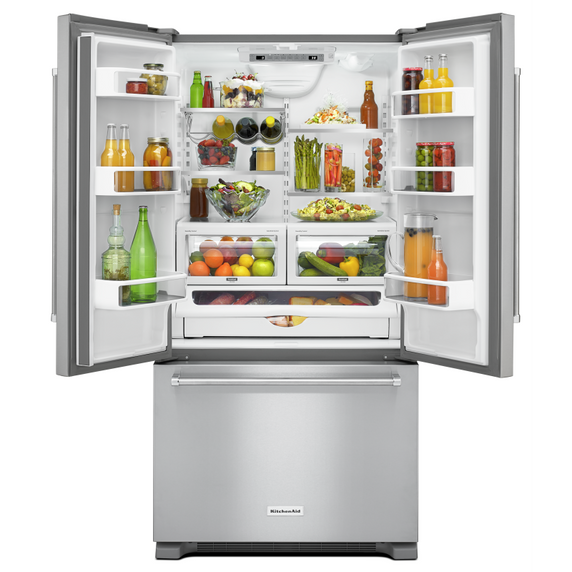 Réfrigérateur à portes françaises à profondeur de comptoir avec distributeur intérieur - 22 pi cu - 36 po KitchenAid® KRFC302ESS