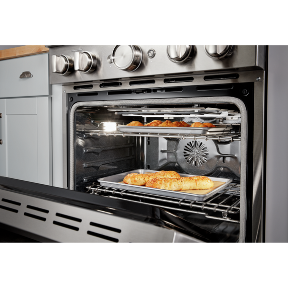 Cuisinière commerciale intelligente au gaz KitchenAid®, 4 brûleurs, 30 po KFGC500JSS