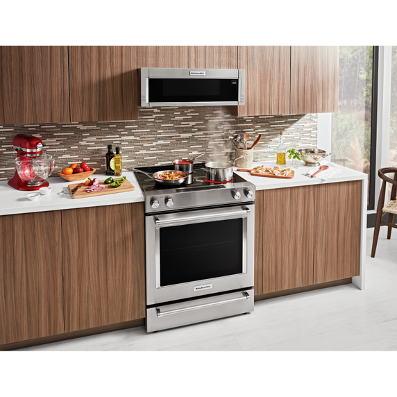 Cuisinière au electrique à commandes frontales à convection avec 5 éléments - 30 po KitchenAid® YKSEG700ESS