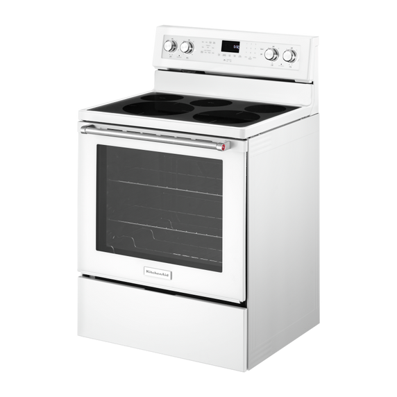 Cuisinière au electrique à convection avec 5 éléments - 30 po KitchenAid® YKFEG500EWH