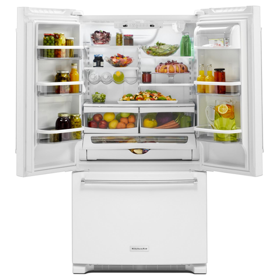 Réfrigérateur à portes françaises à profondeur de comptoir - 20 pi cu - 36 po KitchenAid® KRFC300EWH