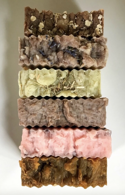 These deliciously scented handmade soaps are 100% natural and Ohio-made using premium oils and locally grown botanicals. Gentle enough for your body and face. Perfectly moisturizing for any season!