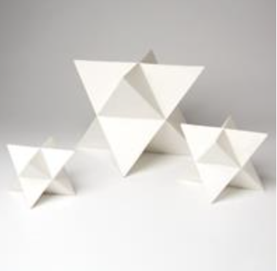 White Ceramic Star- SMALL