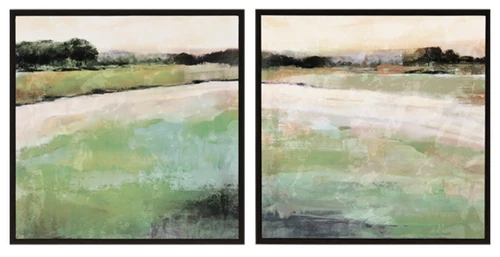 Green Landscape Wall Art (set of 2)