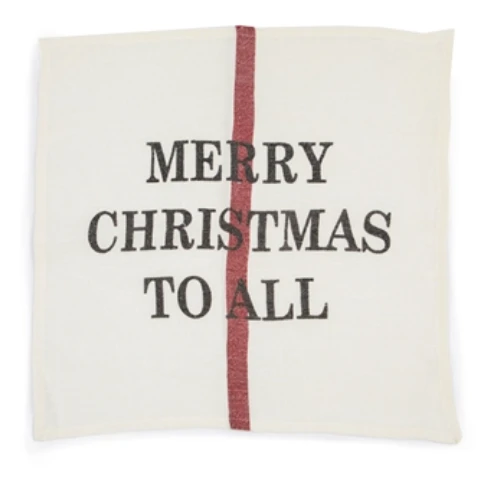 Linen Napkin / Dish Towel- MERRY CHRISTMAS