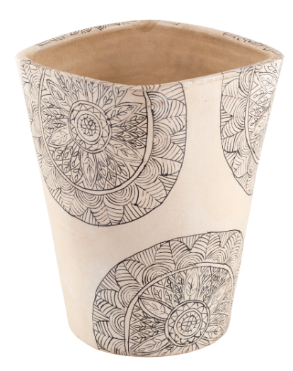 WHITE Terracotta Vase- TALL