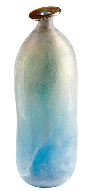 Gradient Blue Green Vase- TALL