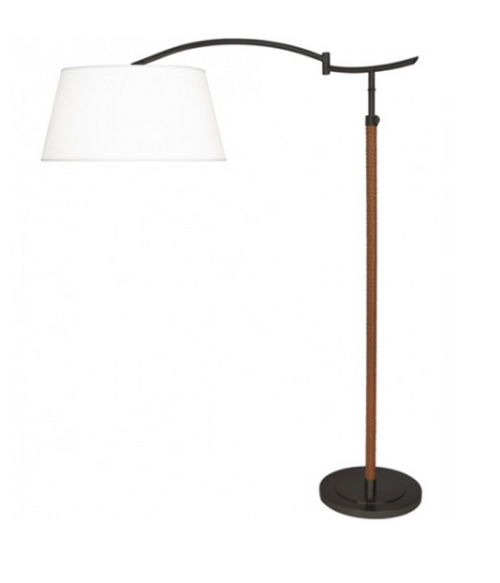 Bronze and Leather Floor Lamp