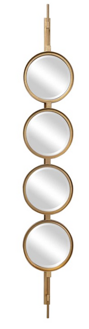 Slim Gold 4 Circle Mirror