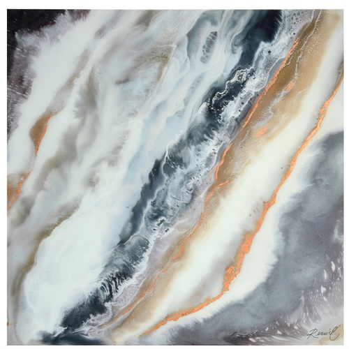 Water Abstract Art on Acryclic- 40x40