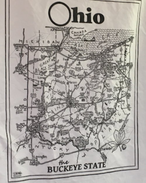 Tea Towel- OHIO RED