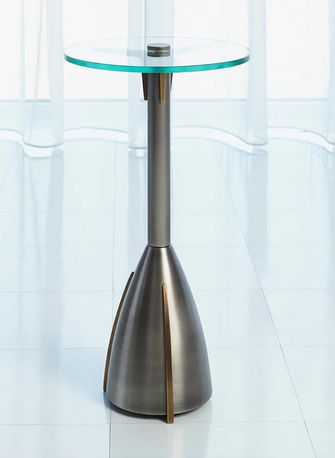 Spike Side Table- Gunmetal + Bronze