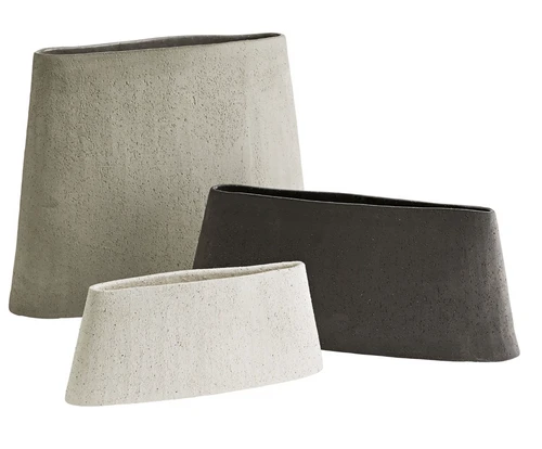 Small White Ceramic Sand Vase