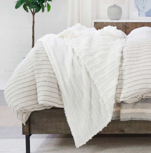 Oversized Camille Throw- WHITE