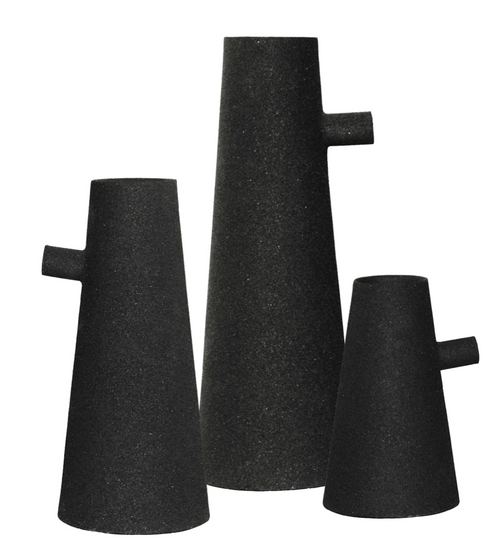 Black Iron Vases- Set of 3