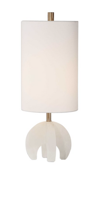 White Alabaster Table Lamp