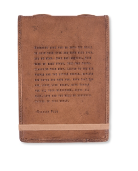 LARGE Leather Notebook - REBECCA