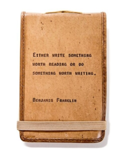 SMALL Leather Notebook - BENJAMIN FRNAKLIN
