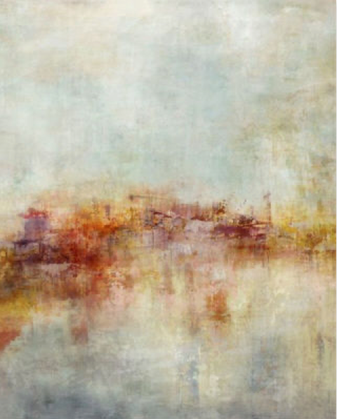 OVERJOYED Abstract Framed Wall Art- 50"x40"