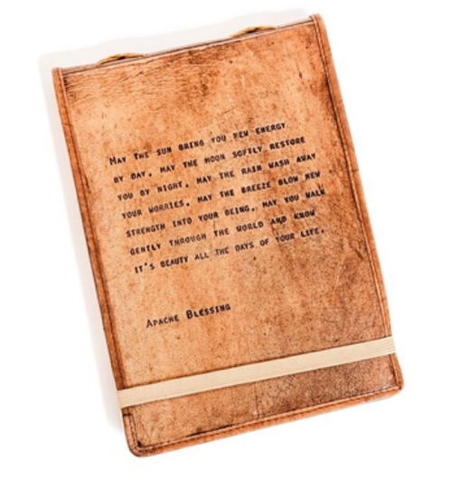 LARGE Leather Journal- APACHE BLESSING