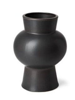 Black Ceramic Vase- SHORT