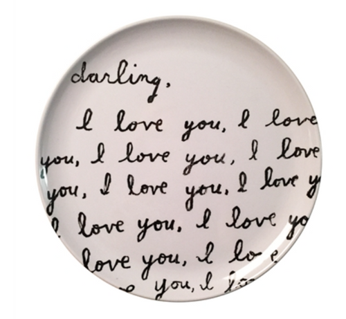 Plate- DARLING I LOVE YOU