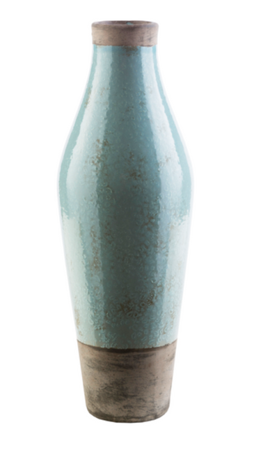 Medium Sage Blue Ceramic Vase