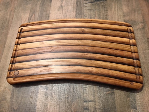 Cutting Board handmade from local Seattle vineyard reclaimed wine barrels.