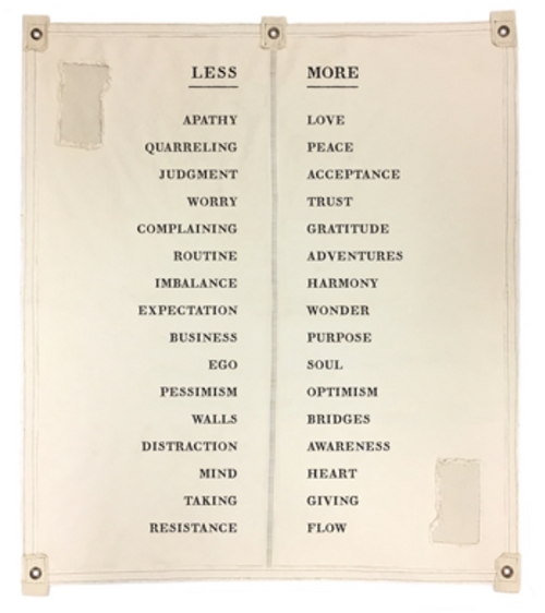 Wall Tarp- MORE/LESS