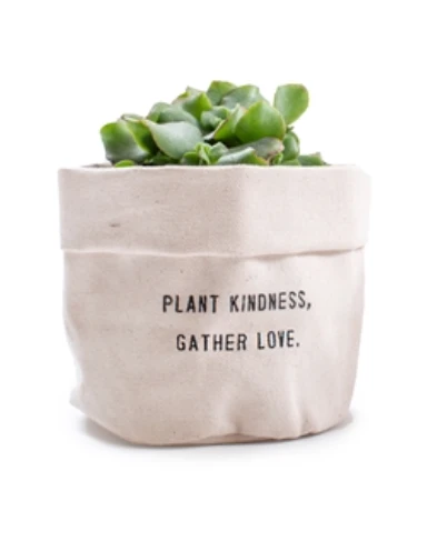 Canvas Planter- PLANT KINDNESS