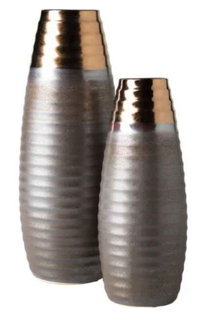 Outdoor safe Ceramic Vases. Set of 2