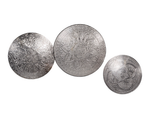 Silver Wall Platter - set of 3
