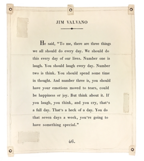 46x57" Wall Tarp- JIM VALVANO